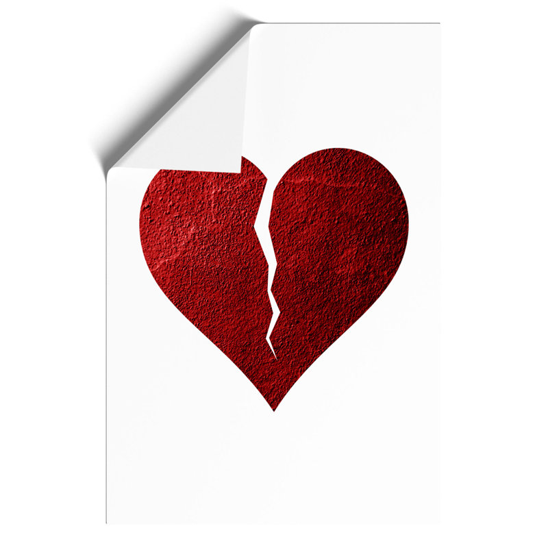 Broken Heart - No Frame Print, 30cm H x 21cm W x 0.1cm D