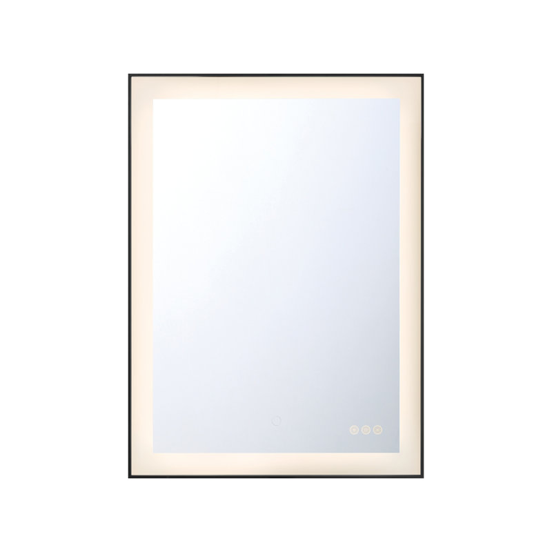 Lenora Rectangular Mirror, 30" x 22", Black