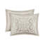 Housse de couette en coton pleine taupe avec une décoration de chenille séduisante 100% charmante-120478252-120478254