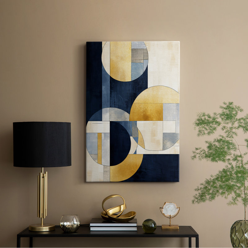 Série ABSTRACT DLIX - Toile tendue avec châssis Premium - Prêt à être accroché, H 60 po x l 40 po