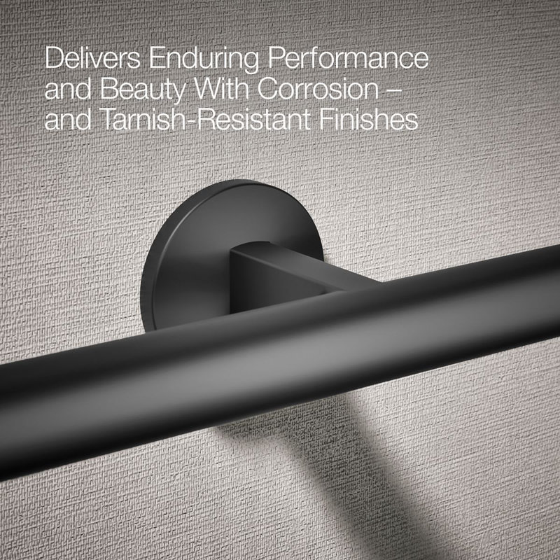 Components™ Double Towel Arm, Matte Black