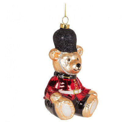 Sitting Soldier Bear Ornament