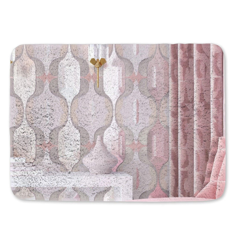 Bhaktivinod Microfiber / Microsuede Non-Slip Bath Mat, 21" W x 34" L
