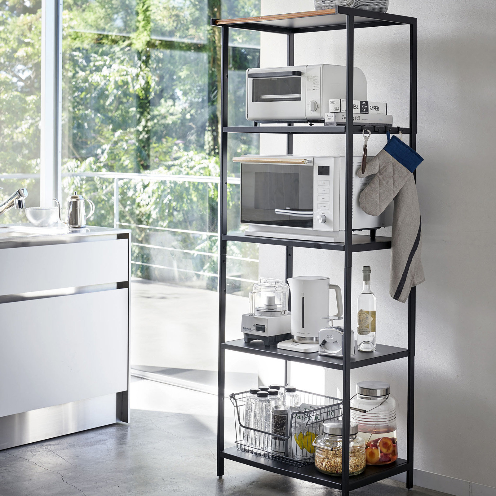 23.62" W Steel Shelving Unit, Black