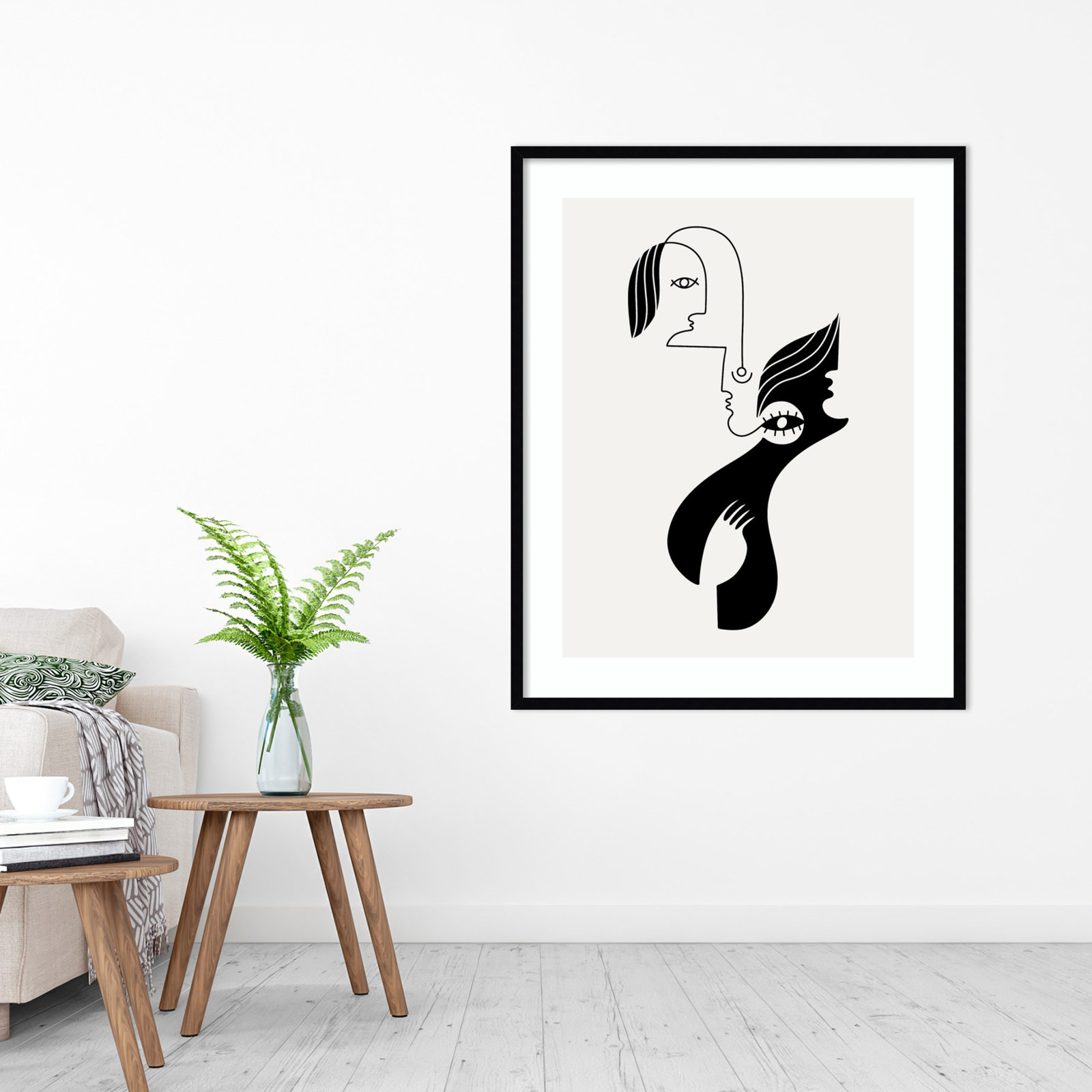 Past Life by Shatha Al Dafai, Noir Black Framed, 21.38" H x 17.38" W x 0.875" D
