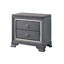 Table de chevet contemporaine en bois massif gris clair 1pc