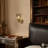 Single Gold Metal Wall Sconce, Wireframe Shade, Versatile Modern-luxe Lighting