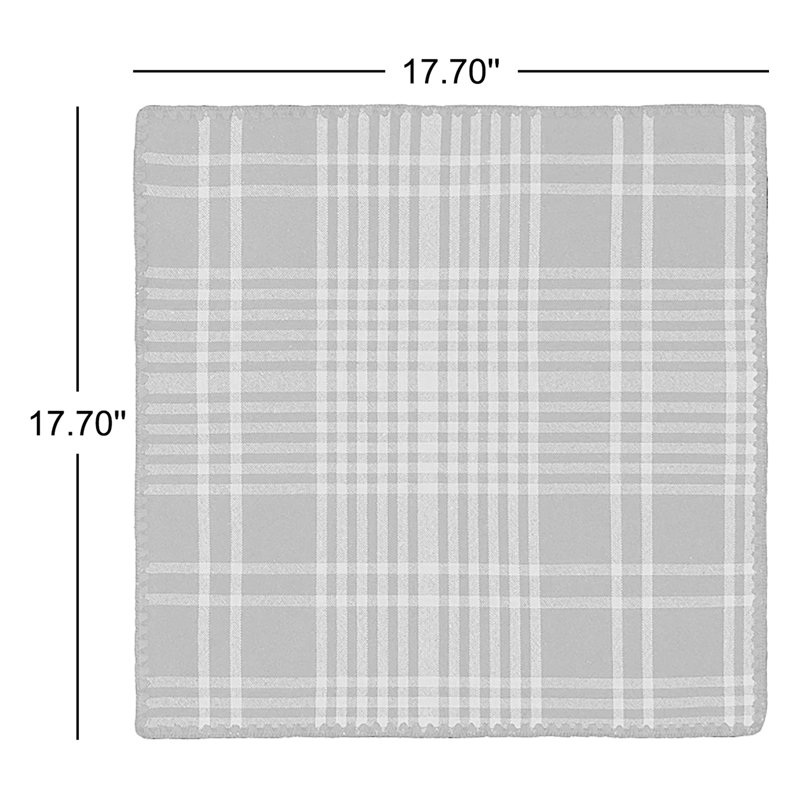 Trattoria Cotton Blend Plaid Square Napkin, Yellow/Red