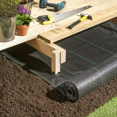 4m x 25m Heavy Duty Weed Membrane, 70gsm Weed Control Fabric for Garden