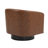 Applewold Upholstered Coffee Faux Leather Swivel Barrel Chair with Solid Wood Base-192044275