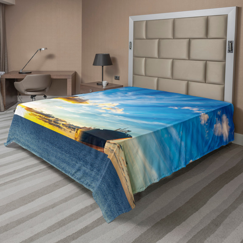 Drap plat Ambesonne, Drap plat pour très grand lit californien