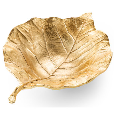 Plateau en forme de feuille engrave Barnum