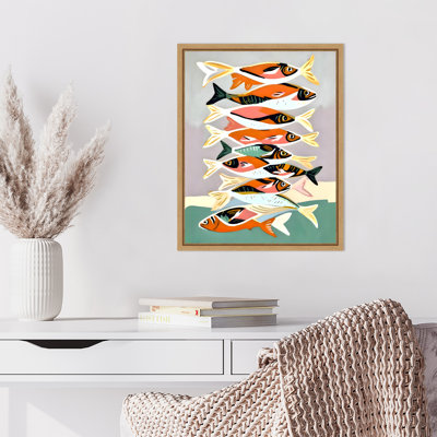 Sardines Meetup by Maupin Framed Canvas Wall Art Print