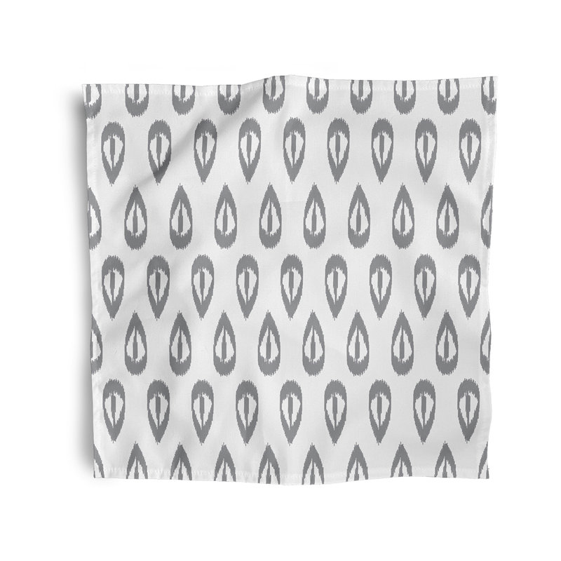 Ensemble de serviettes 4 pièces Melchior Ikat Tears, Gris
