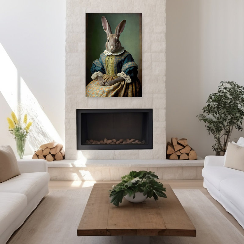 Reproduction d'art mural Regal Hare, H 48 po x l 32 po