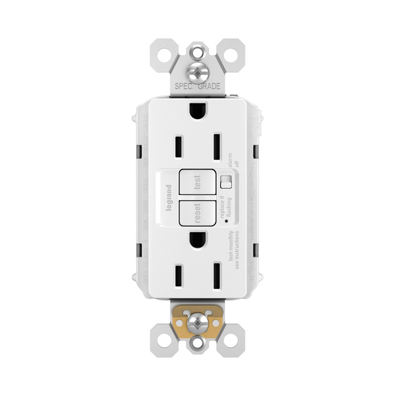 Alarme de sortie de disjoncteur d'auto-test de 15 ampères Radiant, Blanc
