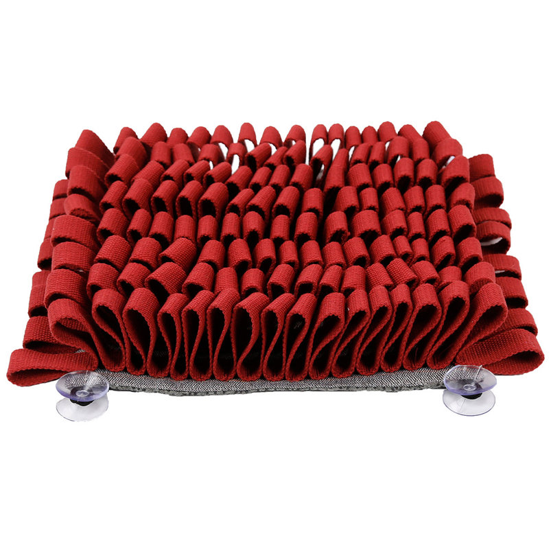 Pet Life 'Sniffer Grip' Interactive Anti-Skid Suction Pet Snuffle Mat, Red
