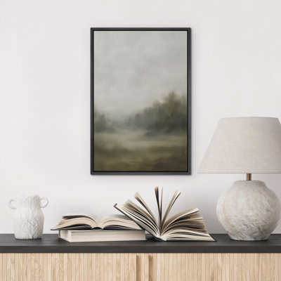 Framed Canvas Wall Art Vintage Landscape Print for Modern Farmhouse Decor