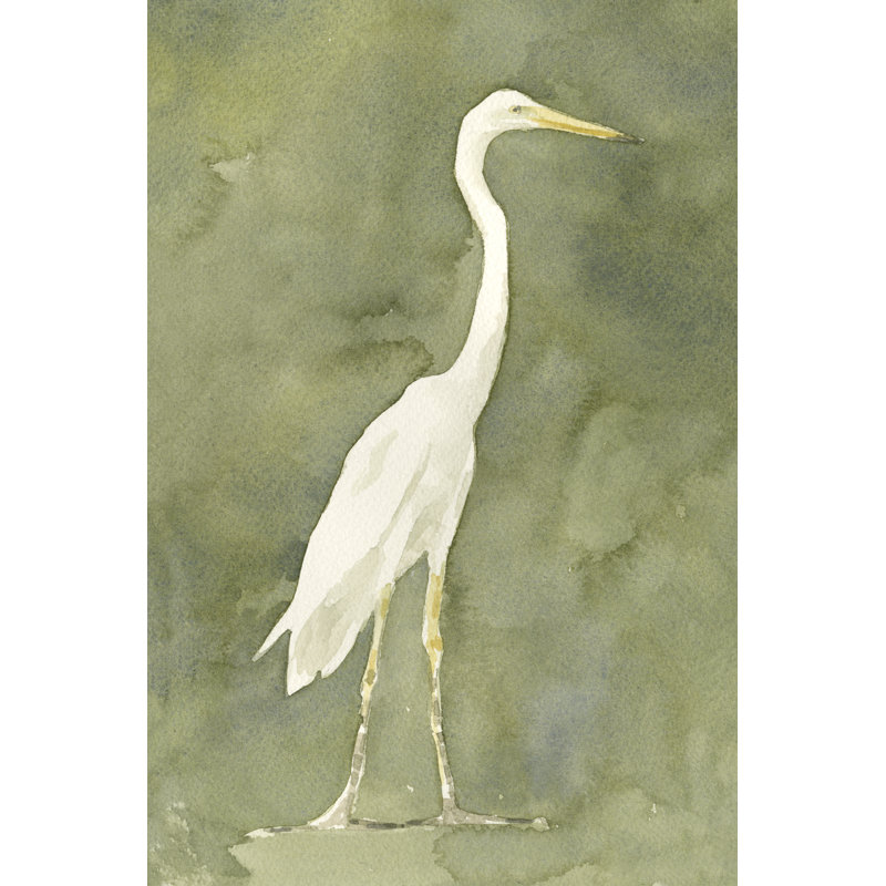 Emerald Heron I by Emma Caroline - Wrapped Canvas Print, 45.72cm H x 30.48cm W