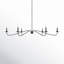 Lustre 6 lumières Meridian en noir mat-738833326
