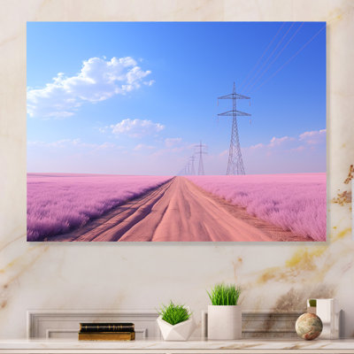 " Minimalist Lavender Links Power Lines "