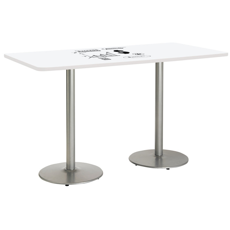 Table de salle de pause, Argent, H 42 po x L 72 po x L 36 po