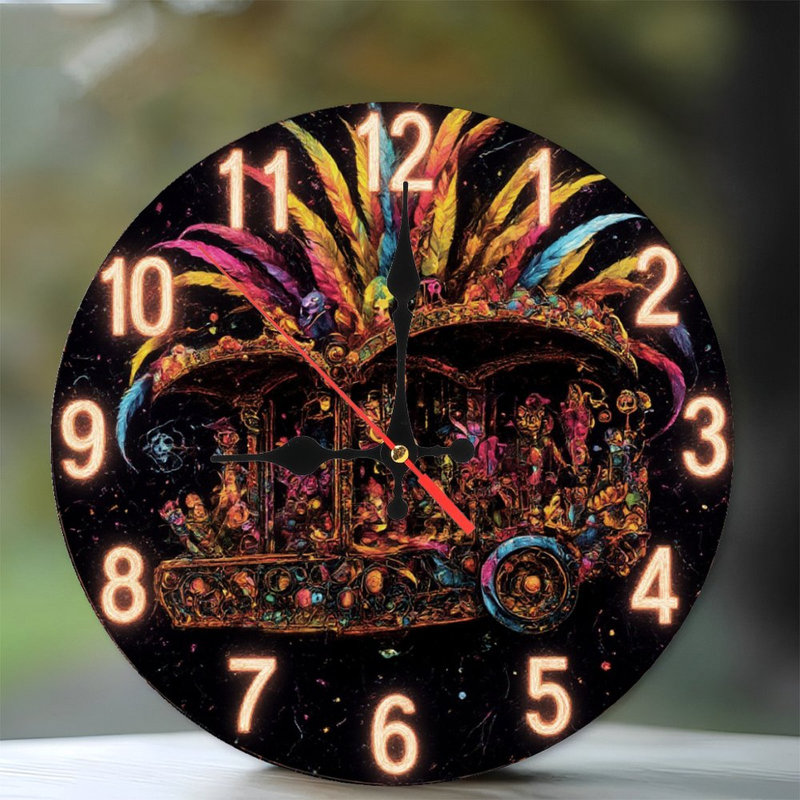 Horloge avec chiffres et carrousel