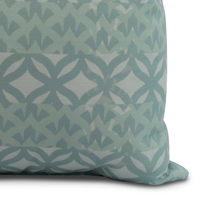 Housse et insert de coussin carré Nantucket, Vert, H 16 po x l 16 po