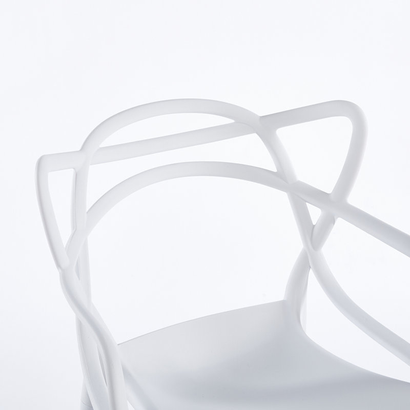 Ensemble de salle à manger 5 pièces de style Mid-Century moderne avec plateau en panneau de fibres à densité moyenne et piédestal en métal, 4 chaises