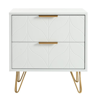 Beaverson 50cm W Manufactured Wood Bedside Table