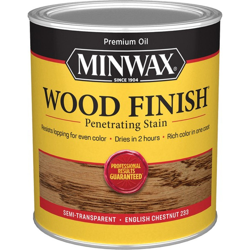 Minwax 70044 Qt English Chestnut 233 Semi-Transparent Stain-1PK