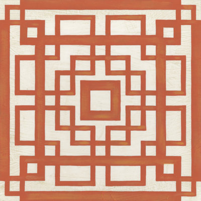 Maze Motif IX 1 Piece Wrapped Canvas Wall Art