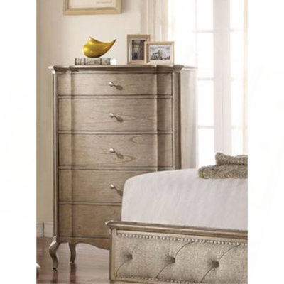 Commode antique à finition taupe
