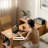 Solid Wood L - shaped Desk with Bottom Cabinet-517036489