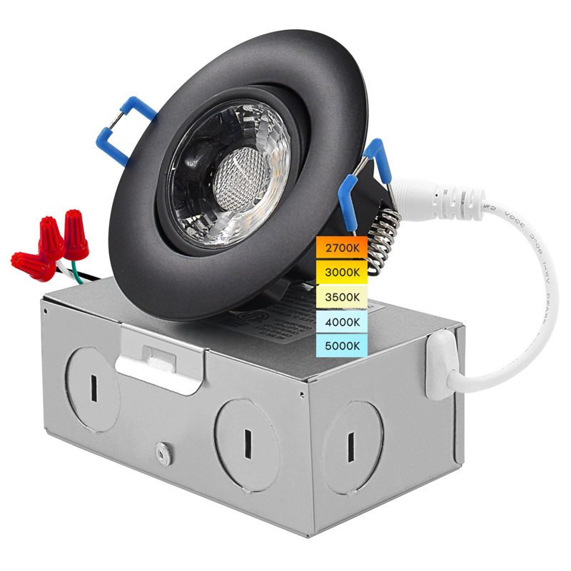 3 in. Selectable Dimmable LED Canless, Black