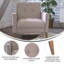 Chaise rembourrée Mid-Century avec pieds en bois-72947947