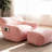 Oversized Pink Corduroy Bean Bag Chair, High - Resilience Shredded Foam, Supportive , With , Perfect For Relaxing In Dorm Generous Size, And Great Reading Living Room-1106803142