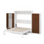 Grand lit escamotable mural avec placard, tiroirs et table-1584991186