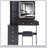 37-Inch Vanity Table Set With Sliding LED Mirror, Built-In Sockets, Hair Dryer Stand, And Cushioned Stool, High Storage Capacity-295122855