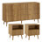 3-Piece Bedroom Set (1 Dresser + 2 Nightstands)-1707038986