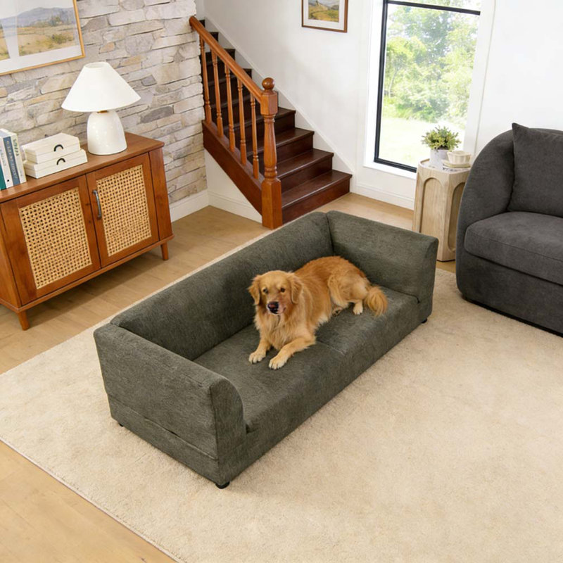 Comfortable Oversized Pet Sofa for Medium/Large Dogs, Dark Gray