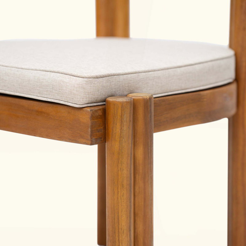 Ensemble de salle à manger sans accoudoirs pour terrasse 7 pièces (chaise sans accoudoirs 6 pièces et table de salle à manger 1 pièce)