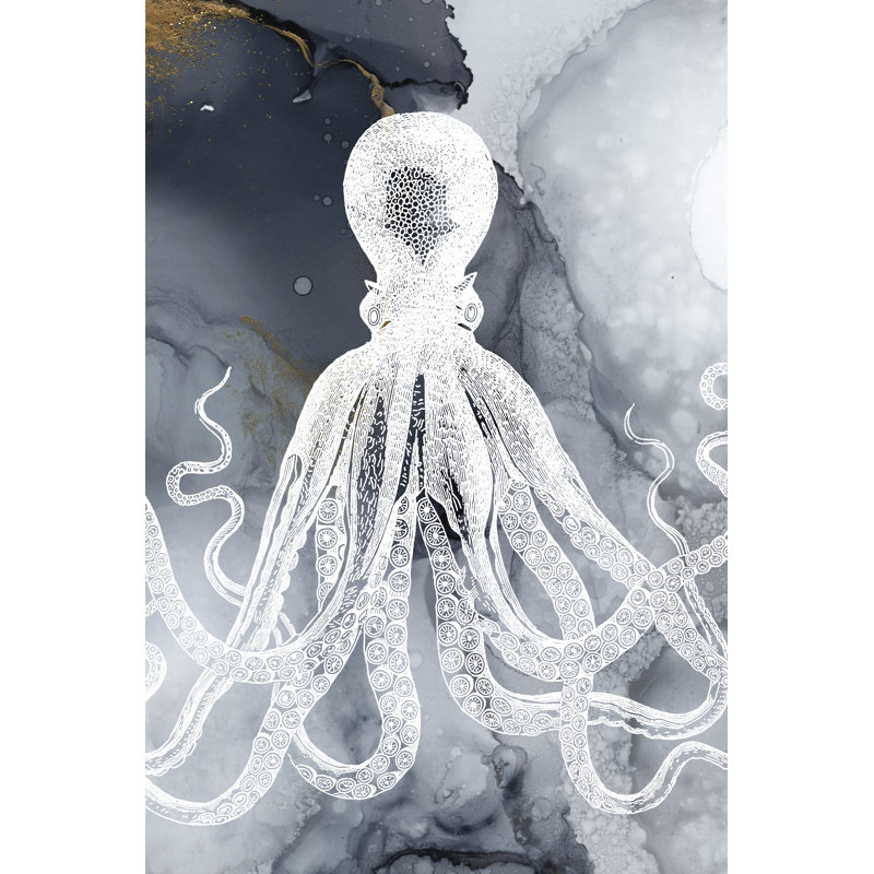 Octopus Ink I by Christine Zalewski - Graphic Art Print, 76 cm H x 51 cm W, Wrapped Canvas