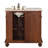 Akishia 36 " W Freestanding Standard Free Standing 1 Single Vanity Bathroom Vanity With Marble Top