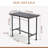 Industrial Bar Table And 2 Stools Set, Solid Pine Wood With Black Walnut Finish, Fixed Height Bar Height Table With Adjustable Stools For Kitchen, Dining Room, Home Bar & Cafe-156733355