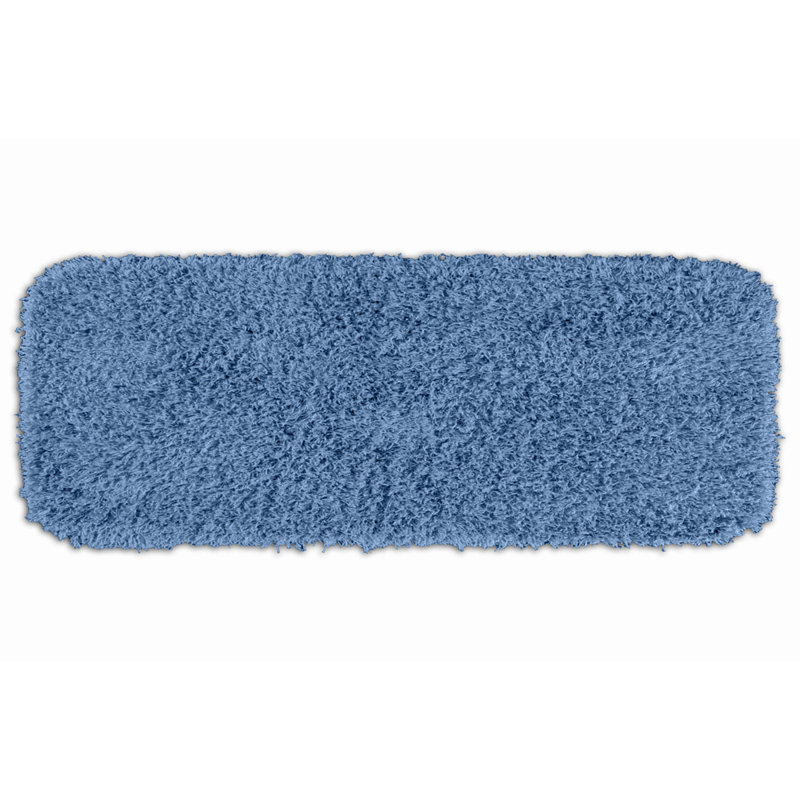 Frechette Nylon Bath Rug with Non-Slip Backing, Runner 22" x 60", Basin Blue