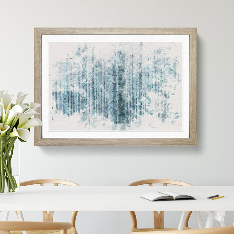 Forest in the Blue - Picture Frame Painting Print, Oak Framed, 40cm H x 60cm W x 2cm D
