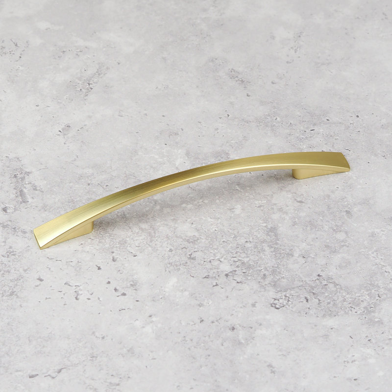 Brushed Brass Bow Handle, 128mm