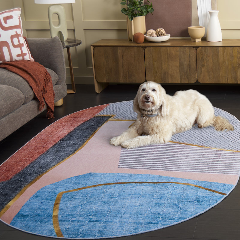 Tacoma Performance Machine Washable Rug, Oval 5' x 8'