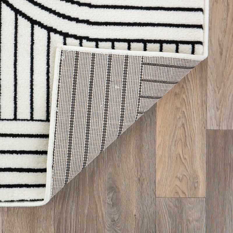 Contemporary Stripe Arch Design Area Rug, Rectangle 7'10" x 10'